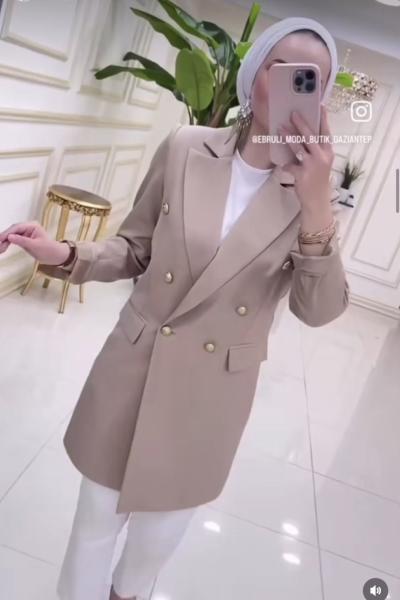 A kalite ceket Taş Rengi