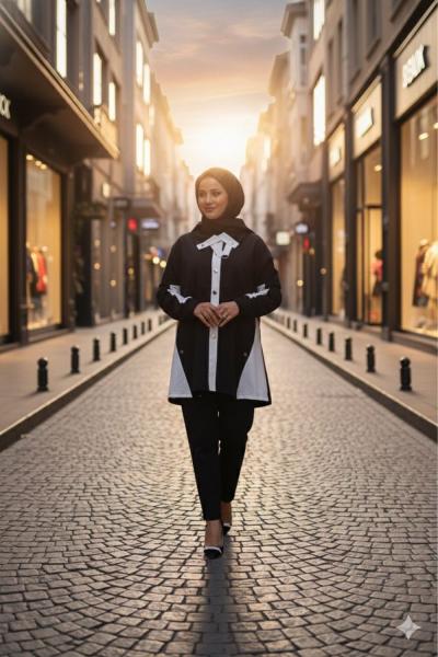 Özel Tasarım Kumaşı Ve Dokusuyla Siyah