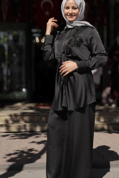 Özel Tasarım İpek Tansel Tasarım Takım Siyah