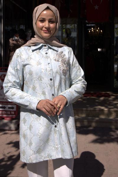 Tasarım Ceket Tunik Fırsat Ürünü Bebe Mavisi