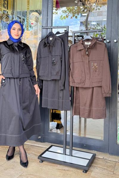 Tasarım Markası Missemramis Siyah Kahverengi